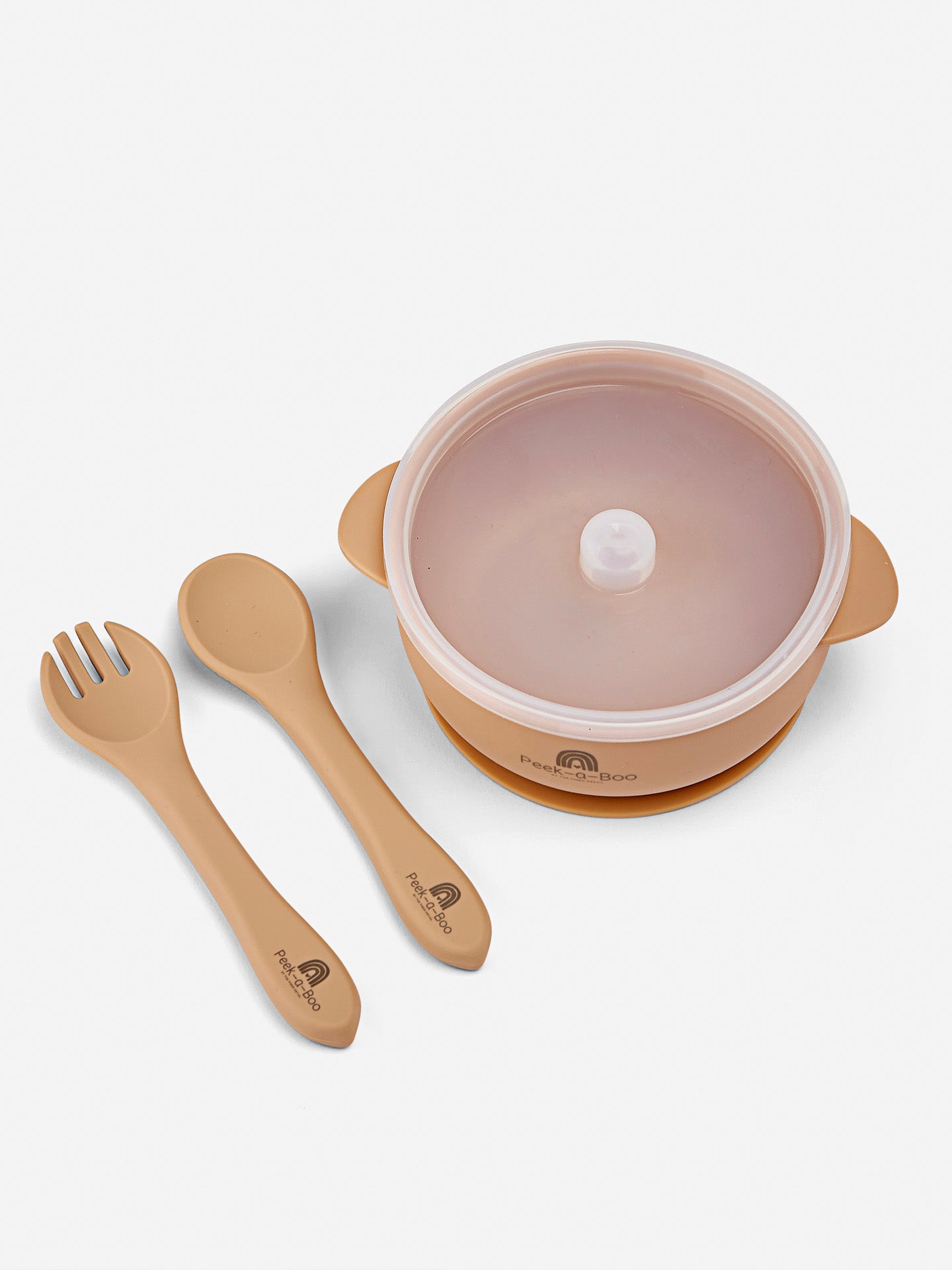 Travel Lid Bowl + Cutlery | Peach