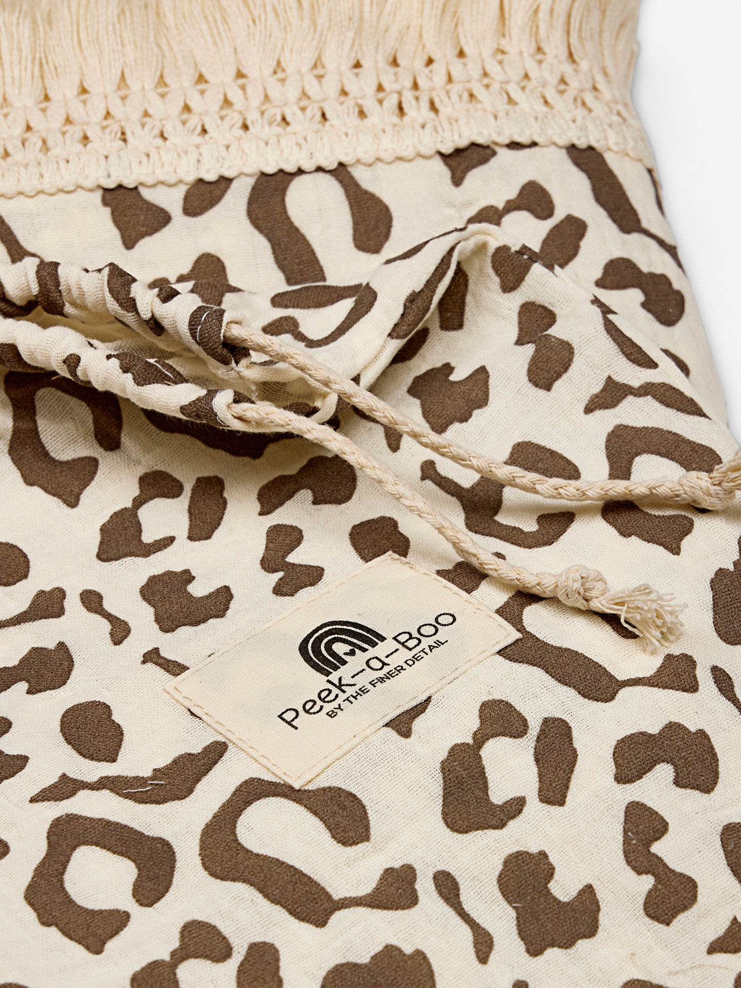 Fringed Baby Blanket | Leopard