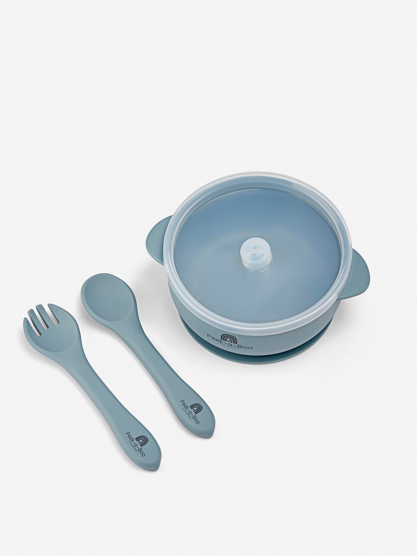 Travel Lid Bowl + Cutlery | Dusty Blue