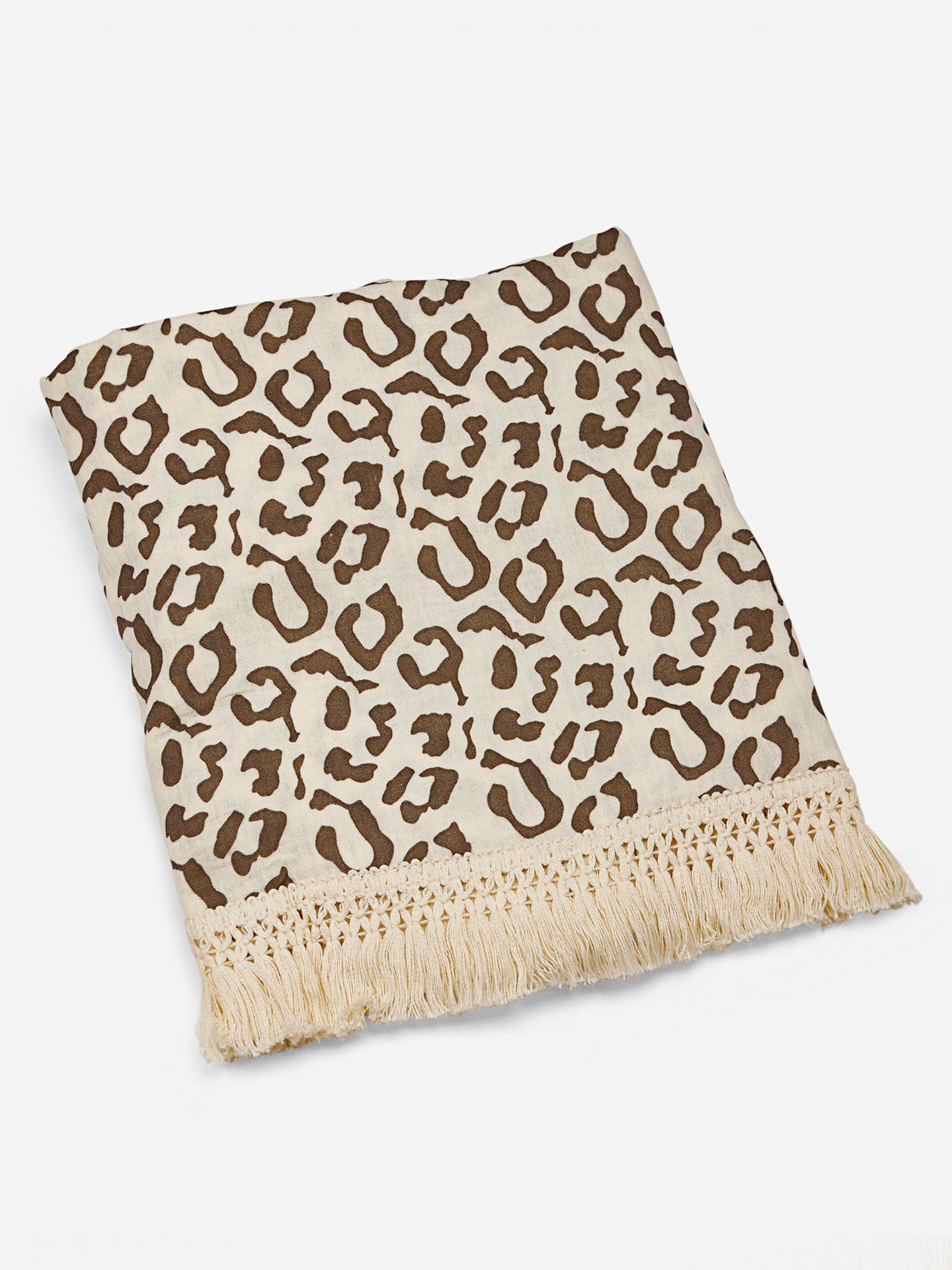 Fringed Baby Blanket | Leopard