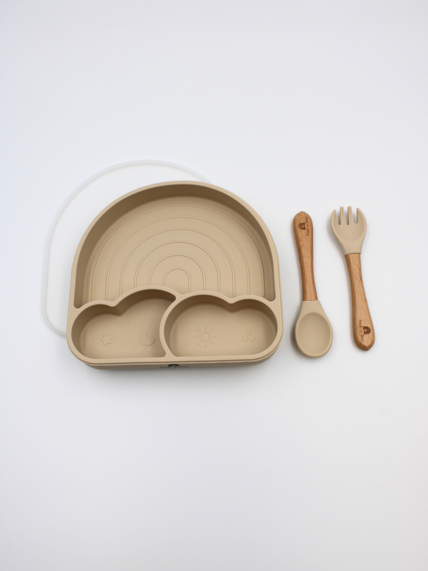 Rainbow Plate & Cutlery Set | Sand