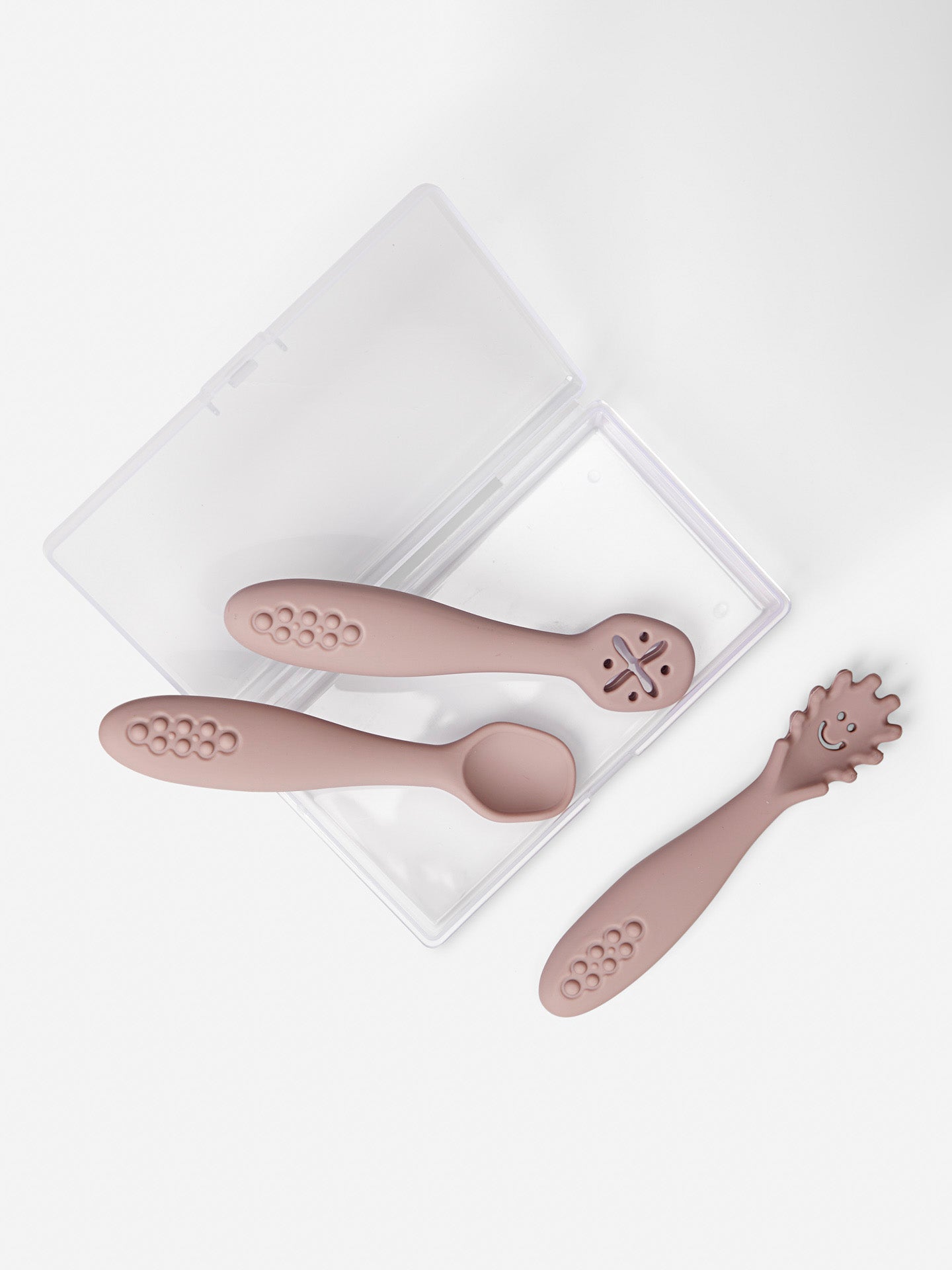 My Mini Silicone Spoon Set (3pc) | Blush Pink