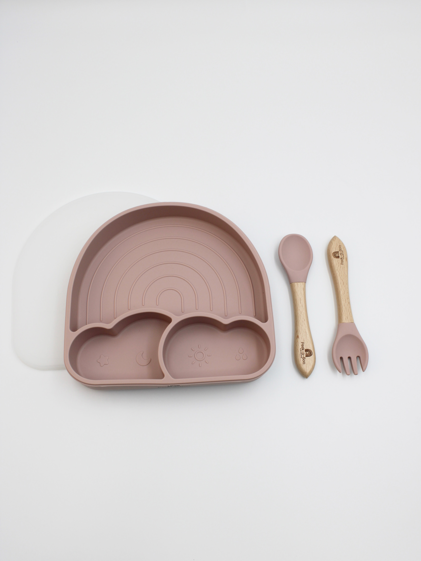 Rainbow Plate & Cutlery Set | Blush Pink