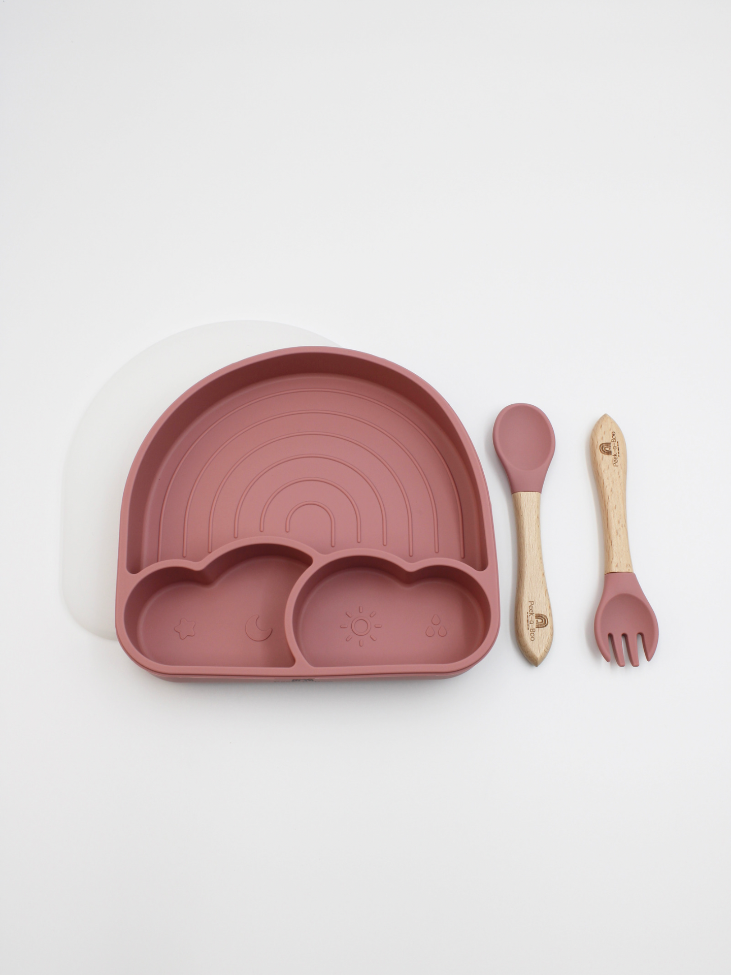 Rainbow Plate & Cutlery Set | Rose