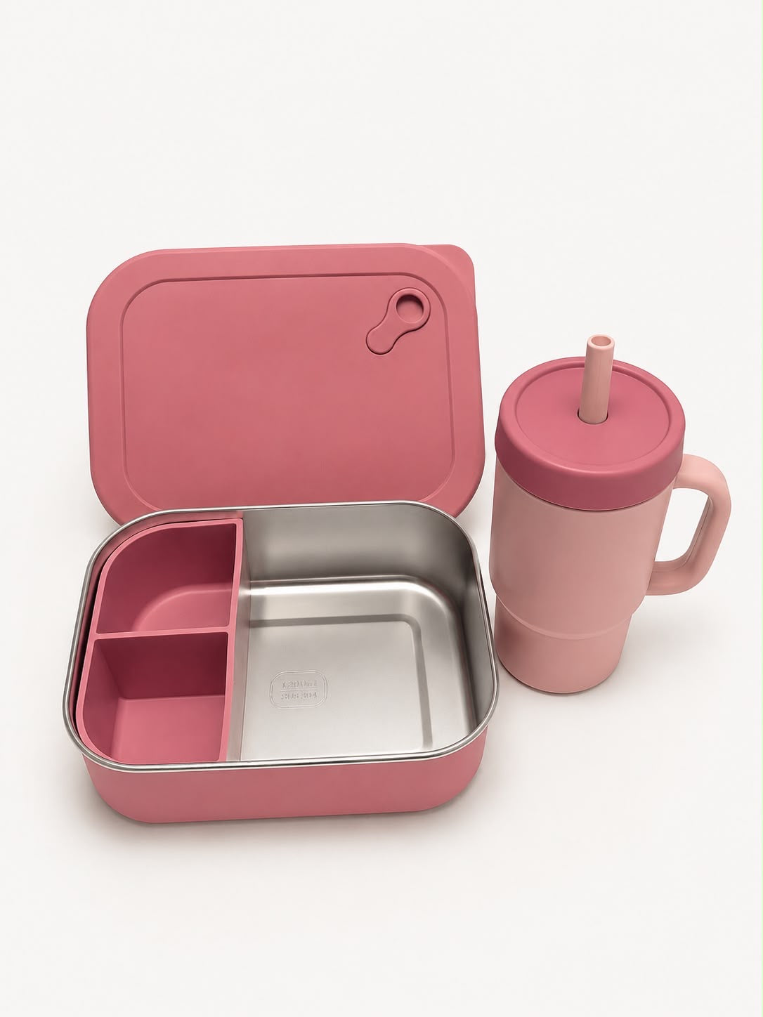 Stainless Steel Bento Lunch Box | Rose Pink