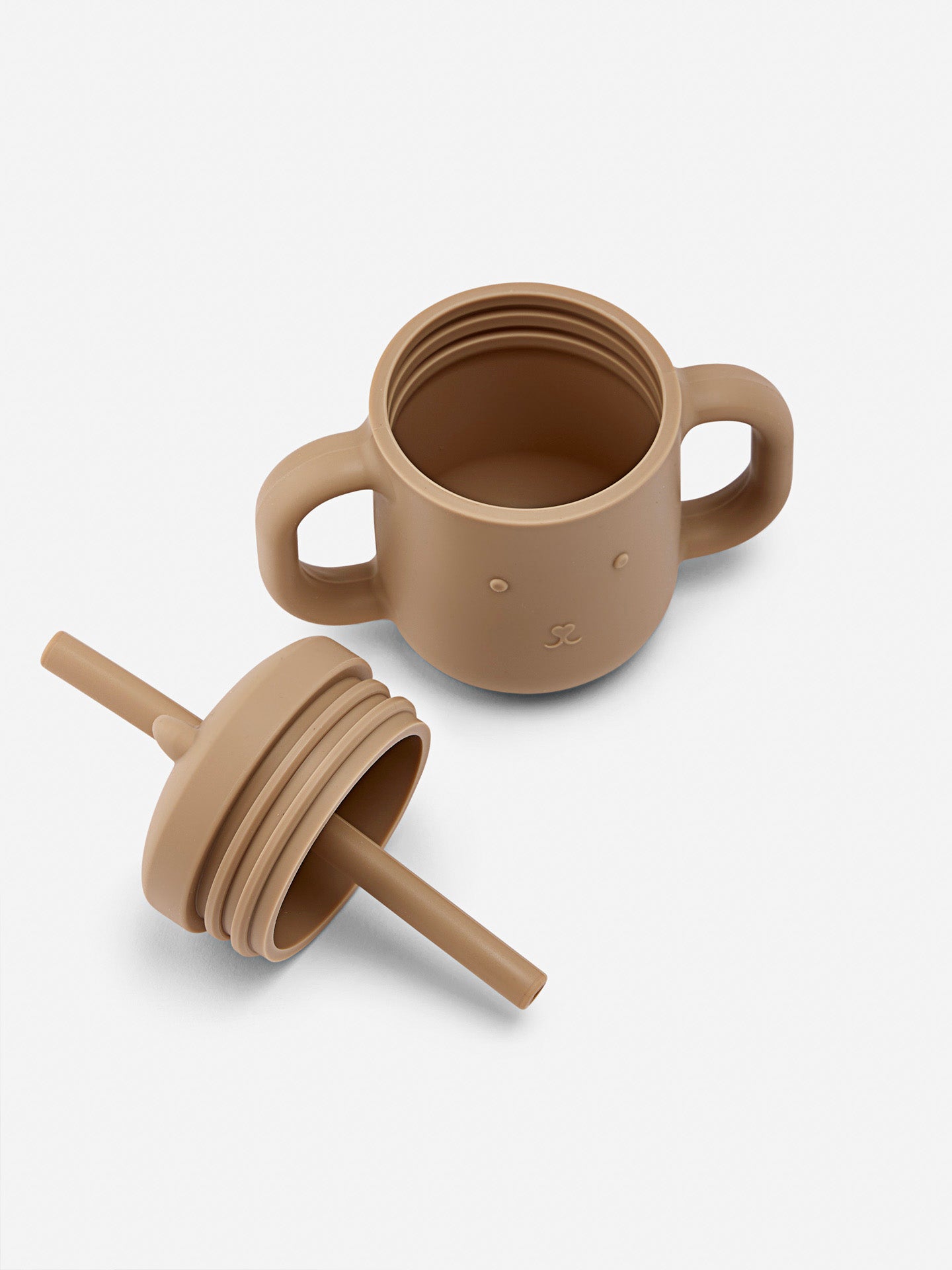 Silicone Cup with Straw | Taupe