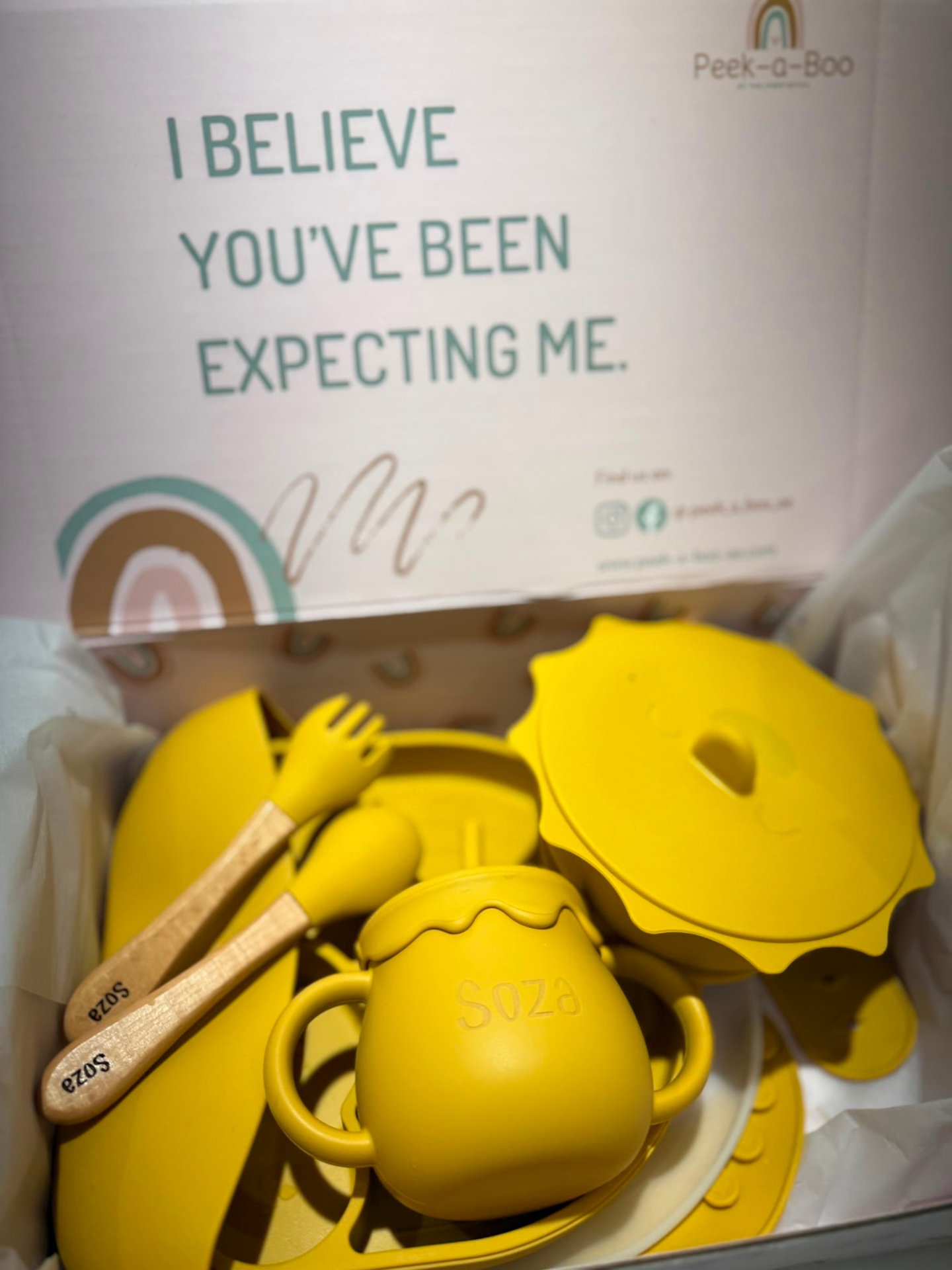 Personalised Premium Silicone Feeding Set | Honey
