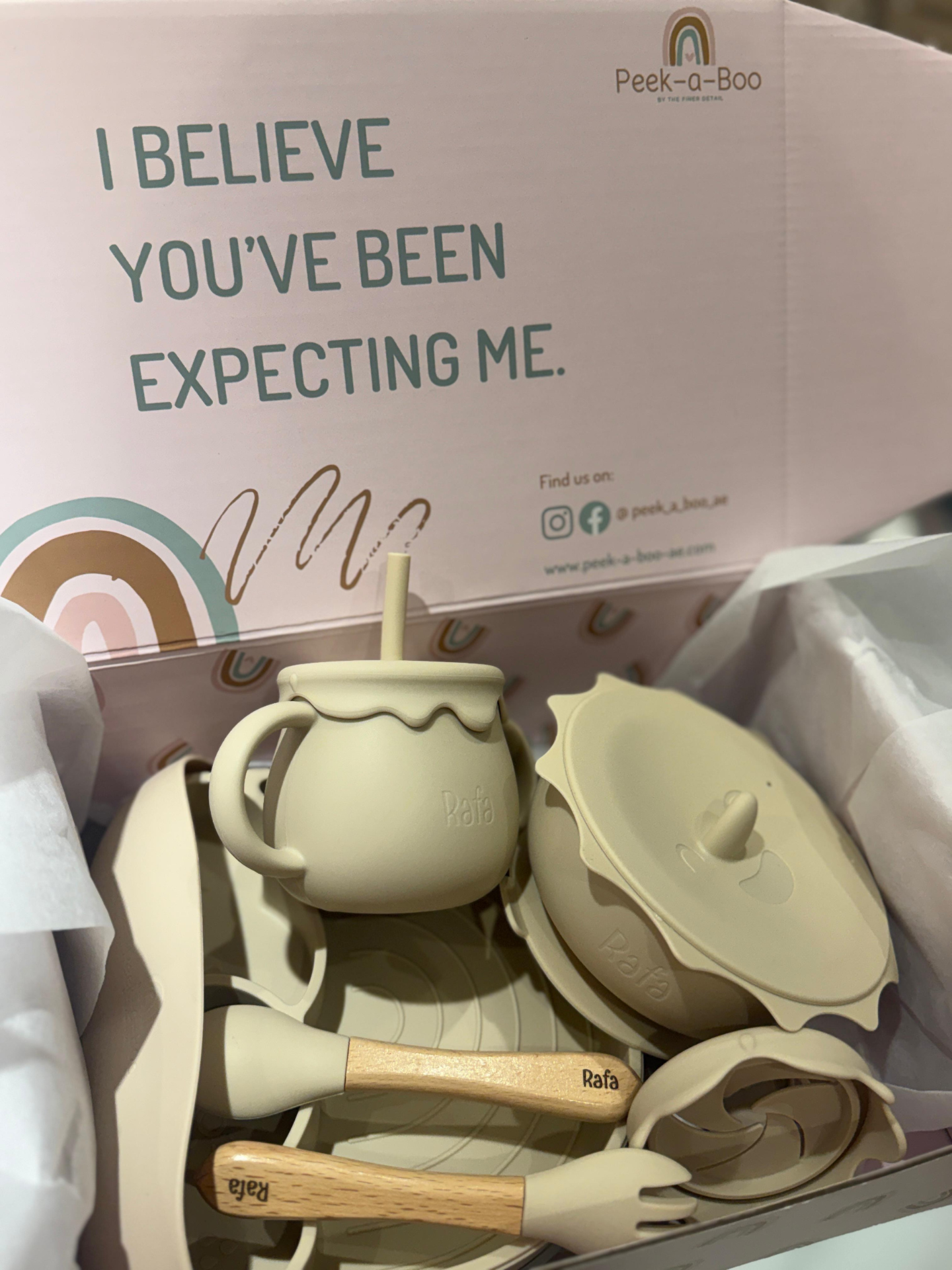 Personalised Premium Silicone Feeding Set | Sand