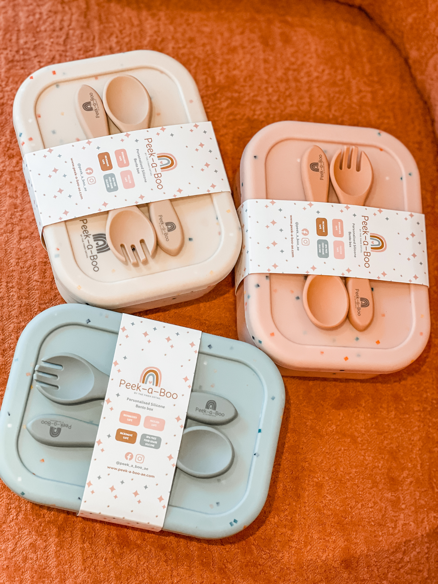 Silicone Sandwich Box | Peach Confetti