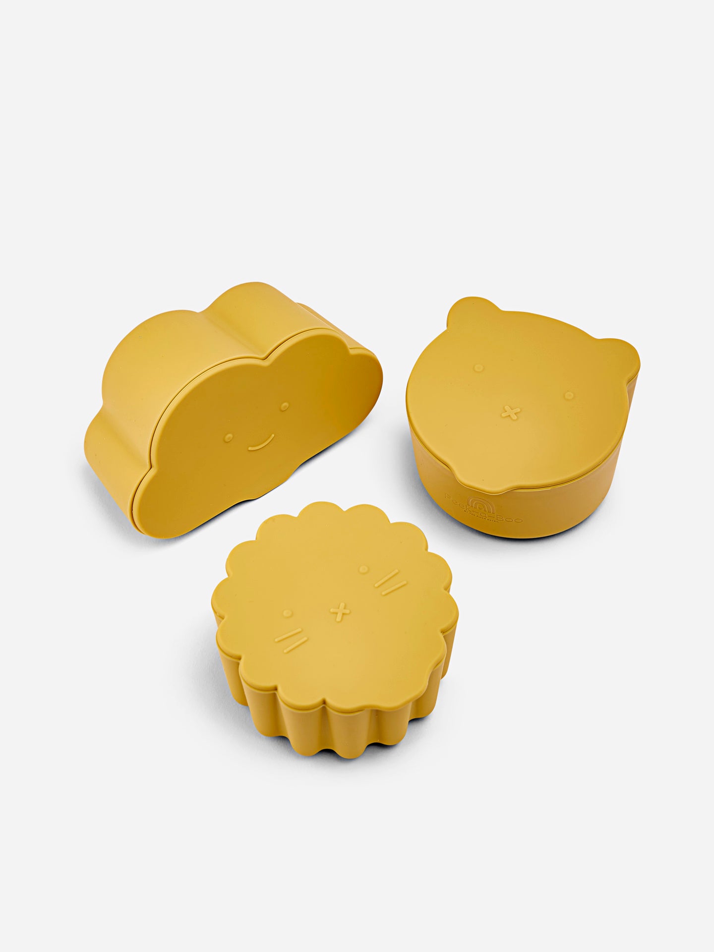 Silicone Snack Pot with Lid 3pc | Sand